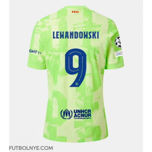 Camiseta Barcelona Robert Lewandowski #9 Tercera Equipación 2024-25 manga corta